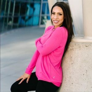 ZYIA Fuchsia Boyfriend Sweatshirt